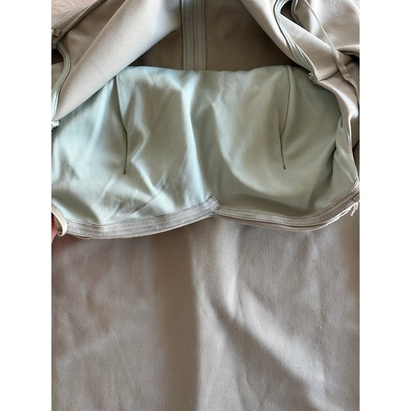 Windsor Sage Padded Off Shoulder Asymmetrical Dress - Picture 3 of 12